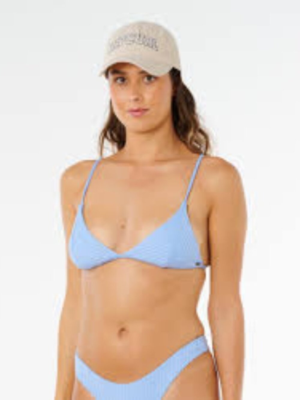 Rip Curl Premium Surf Banded Fixed Tri Bikini Top and Cheeky Bottom Med Lilac